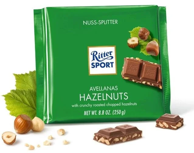 Ritter Sport Chocolate Nuss-Splitter Green Bar 250G