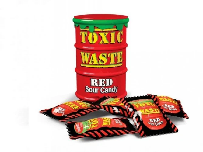 Toxic Waste Sour Candy Red 42G