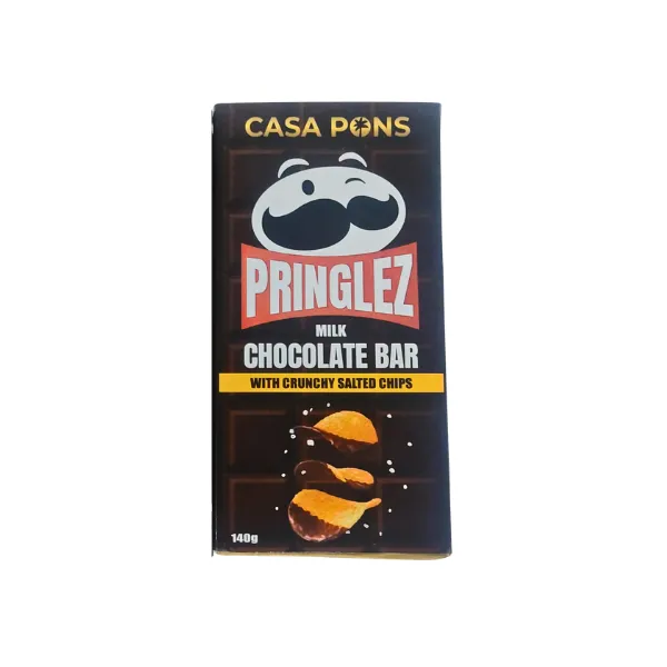 Pringlez Milk Choocolate Bar With Crunchy Salted Chips 140G