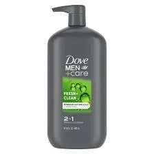 Dove Shampoo Mencare 2in1 Fresh Clean 917ML