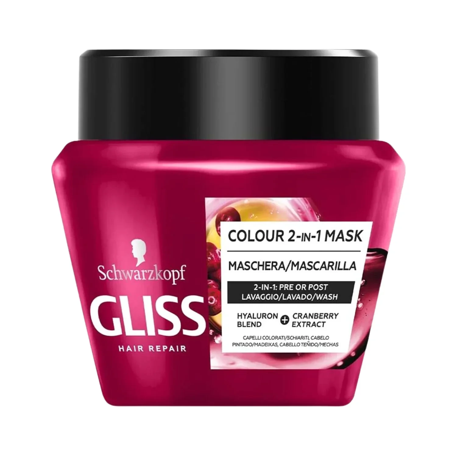 Schwarzkopf Gliss Hair Mask Colour Perfector 2 In 1 300ML