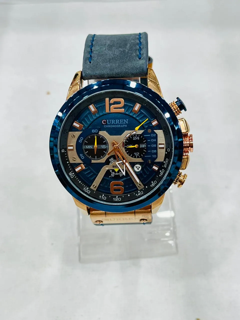 Gents Watch Curren M8329 Leather Strip Blue Dail