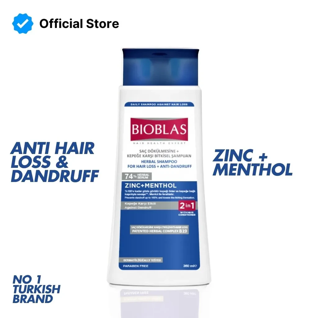 Bioblas Shampoo Herbal Zinc+Menthol 360ML