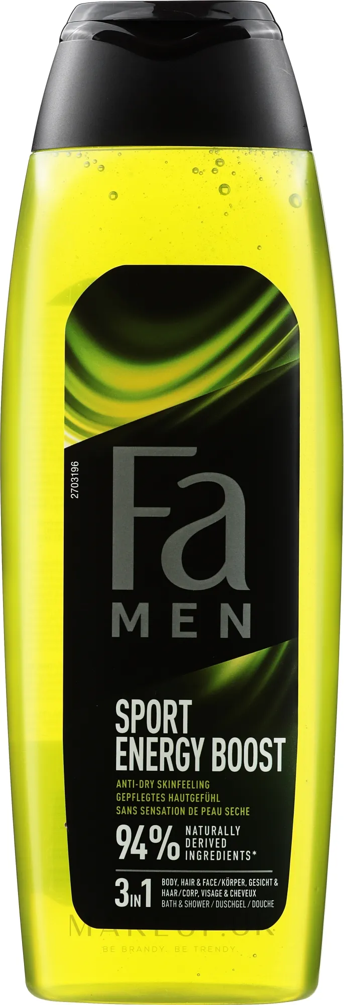Fa Shower Gel Men Sport Energy Boost Guarana And Ginseng Scent 400ML