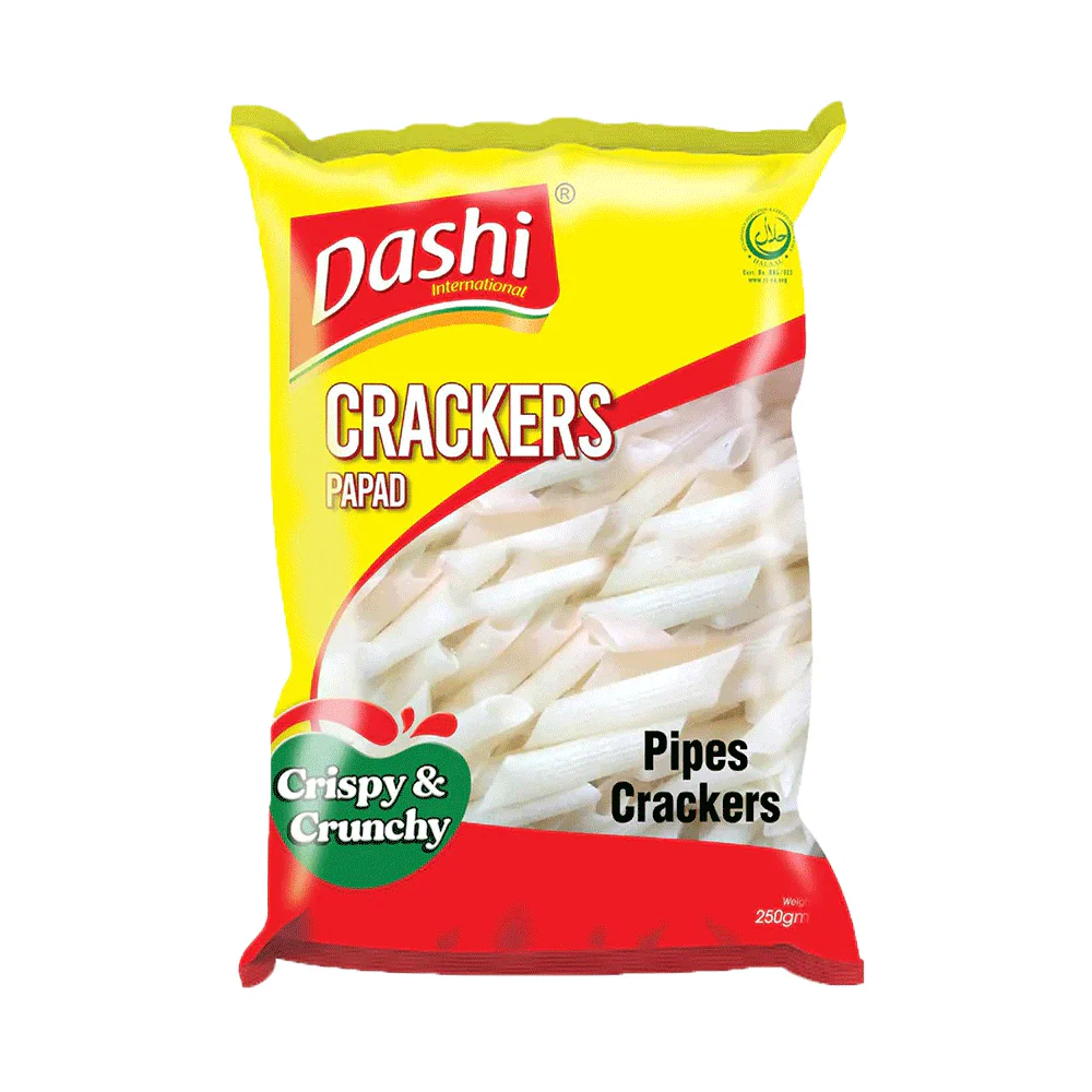 Dashi Crackers Papad Soup Crackers Pipe 250G