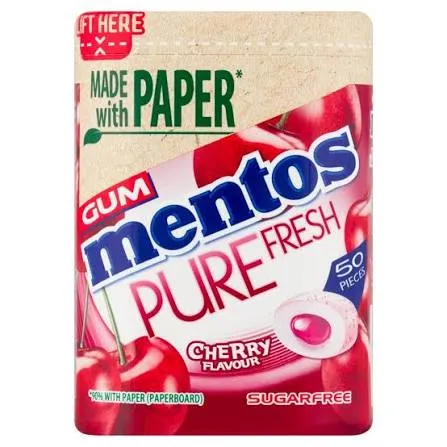 Mentos Gum Pure Fresh Cherry Flavour 50s