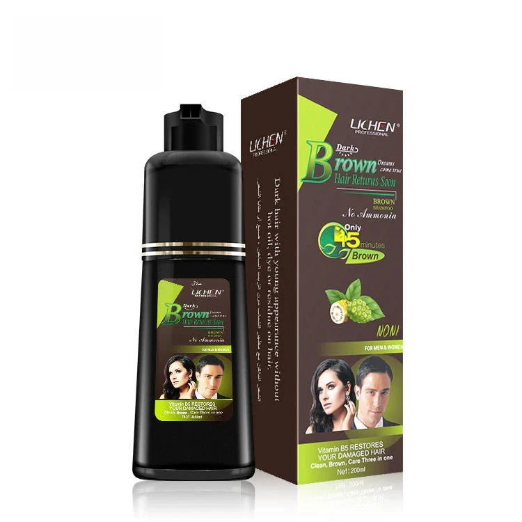 Lichen Color Shampoo Dark Brown 400ML