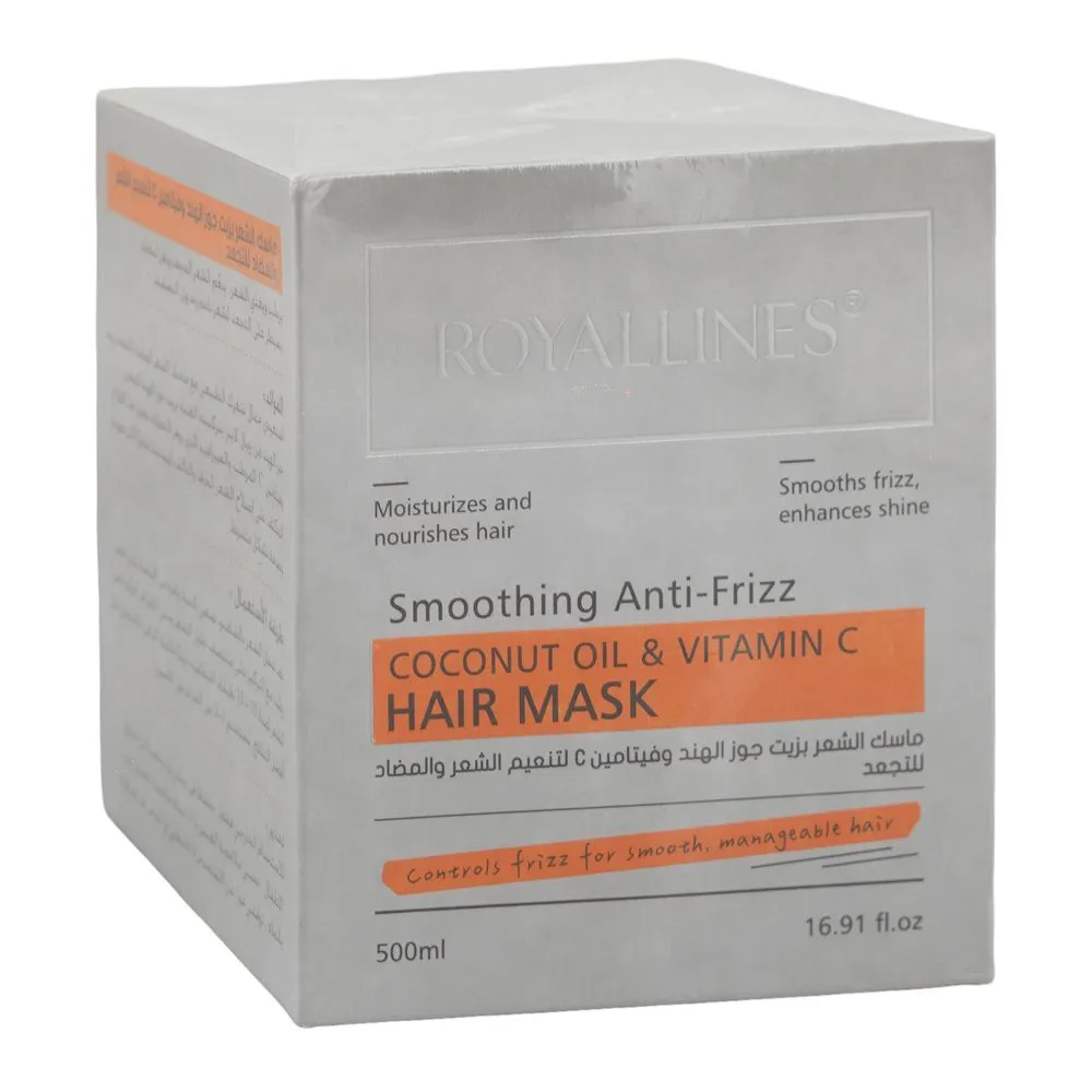 Royallines Hair Mask Anti-Frizz Coconut And Vitamin C 500ML