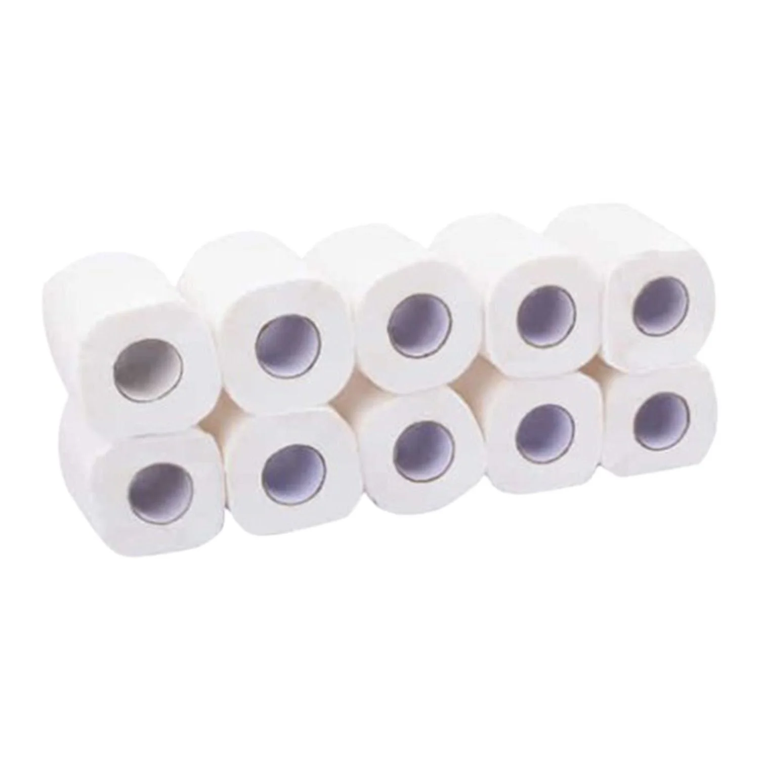 White Tissue Toilet Roll 10Pcs