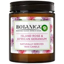 Airwick Botanica Fragrance Candle Island Rose And African Granium 120g