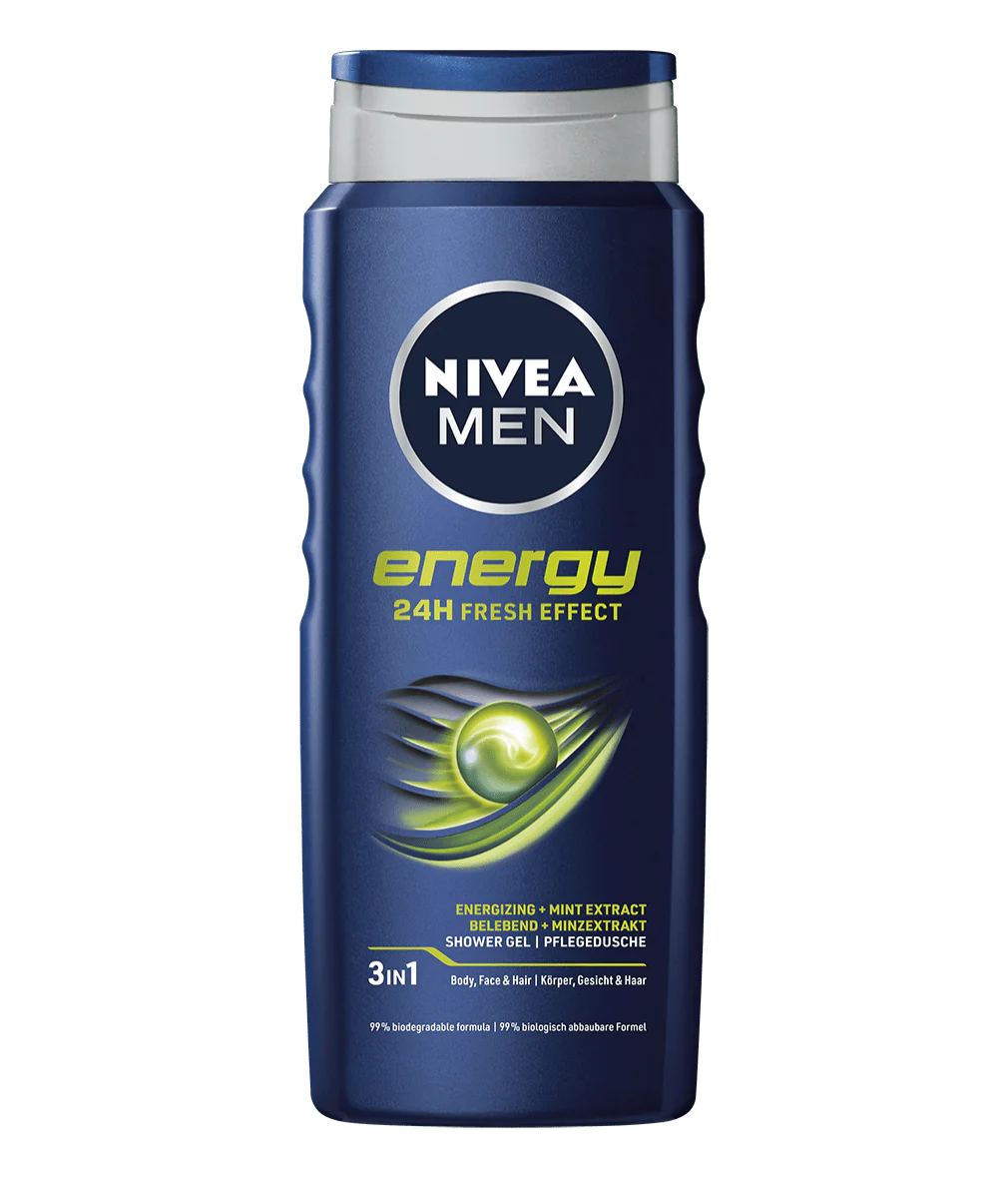 Nivea Body Wash Men 3In1 Energy 24H 500ML