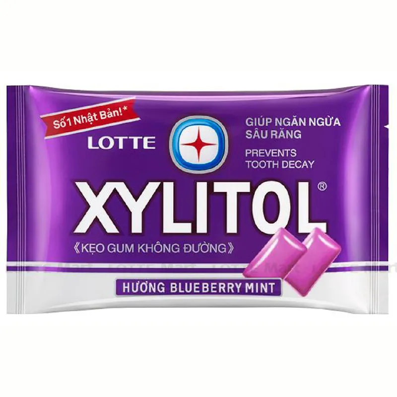 Lotte Xylitol Gum Blueberry Mint 11.6G