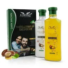 Kiwinz Hair Color Gel Dark Brown 500Ml+500ML