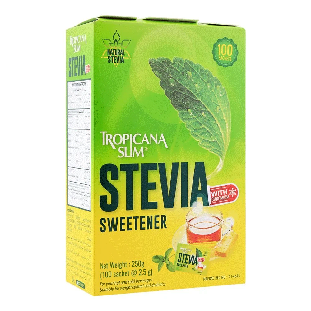 Tropicana Slim Stevia Sweetener 100 Sachets