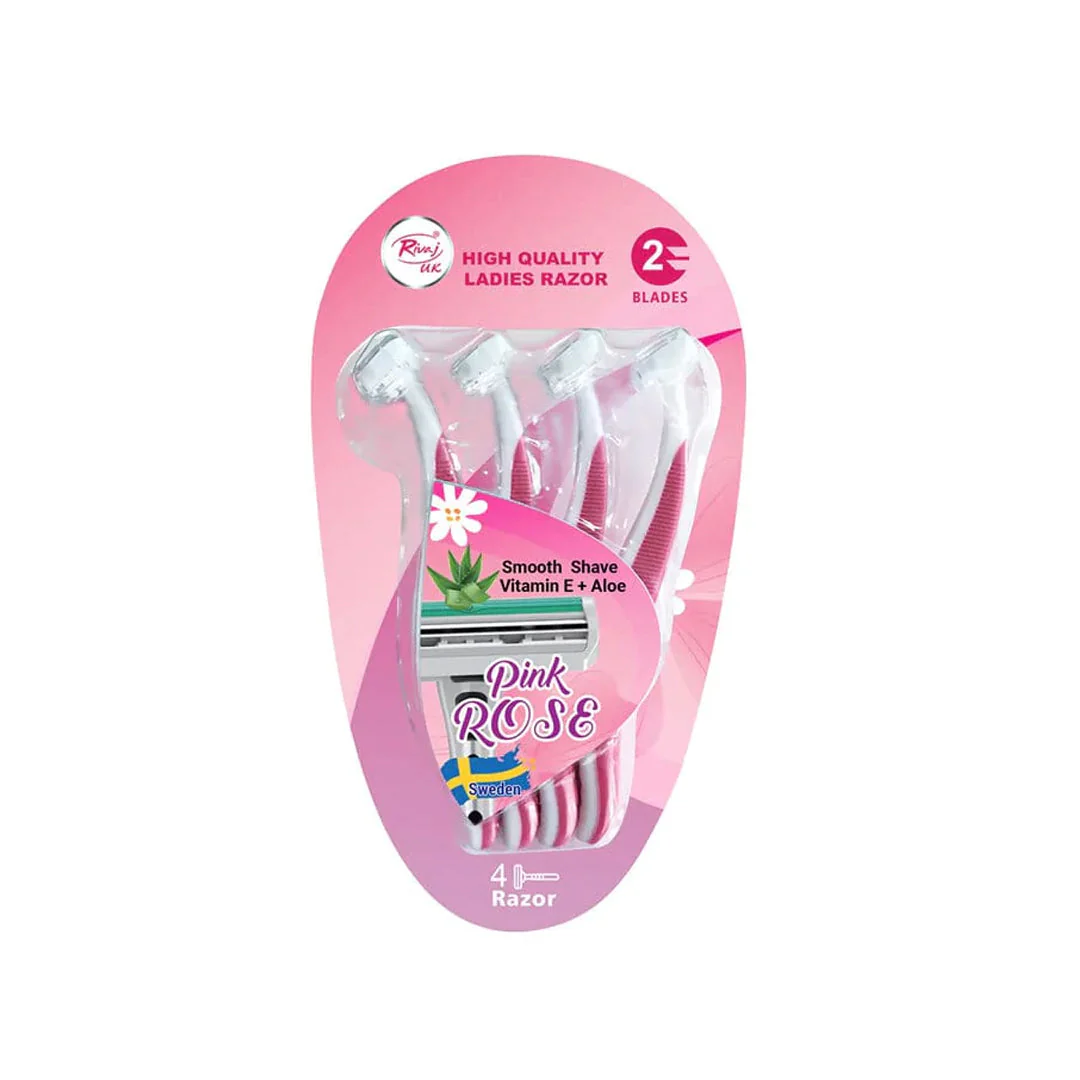 Rivaj Ladies Razors 4S 2Blades Pink Rose