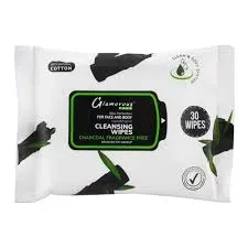 Glamorous Face Cleansing Wipes 30S 1048 D Charcoal