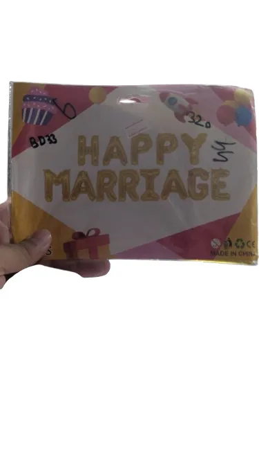 Birthday Celebration Happy Marriage Foil Balloon Letters Multi Colour 13PCS