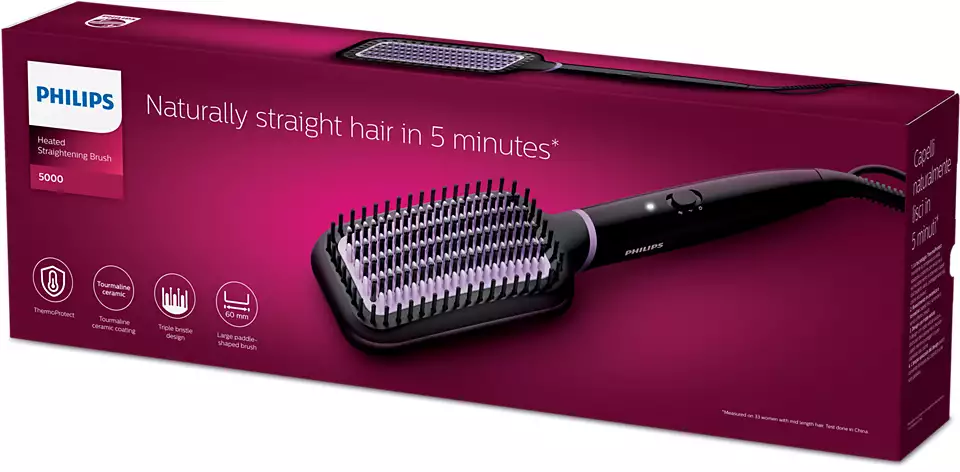 Philips Electric Hair Straightener Brush 5000
