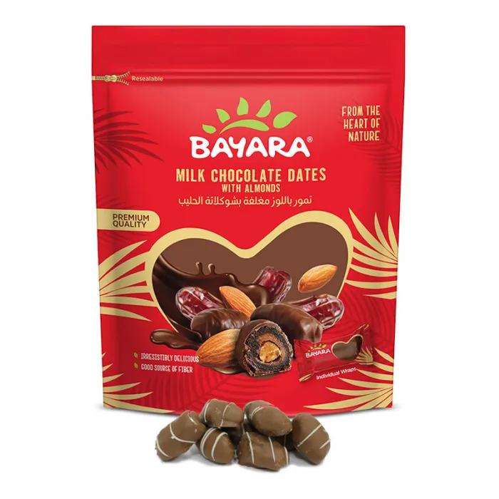 Bayara Daates Milk Chocolate With Almonds 250G