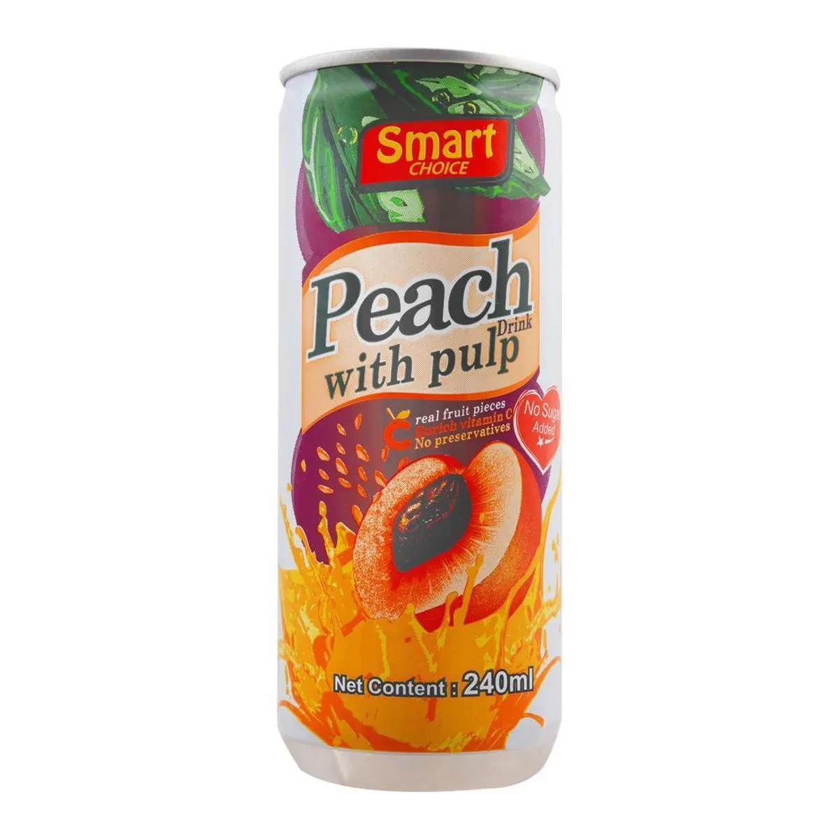 Smart Juice Sugar Free Peach 240ML