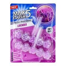 Max Flush 5 Toilet Rim block Cleaner 2*45G Laveneder