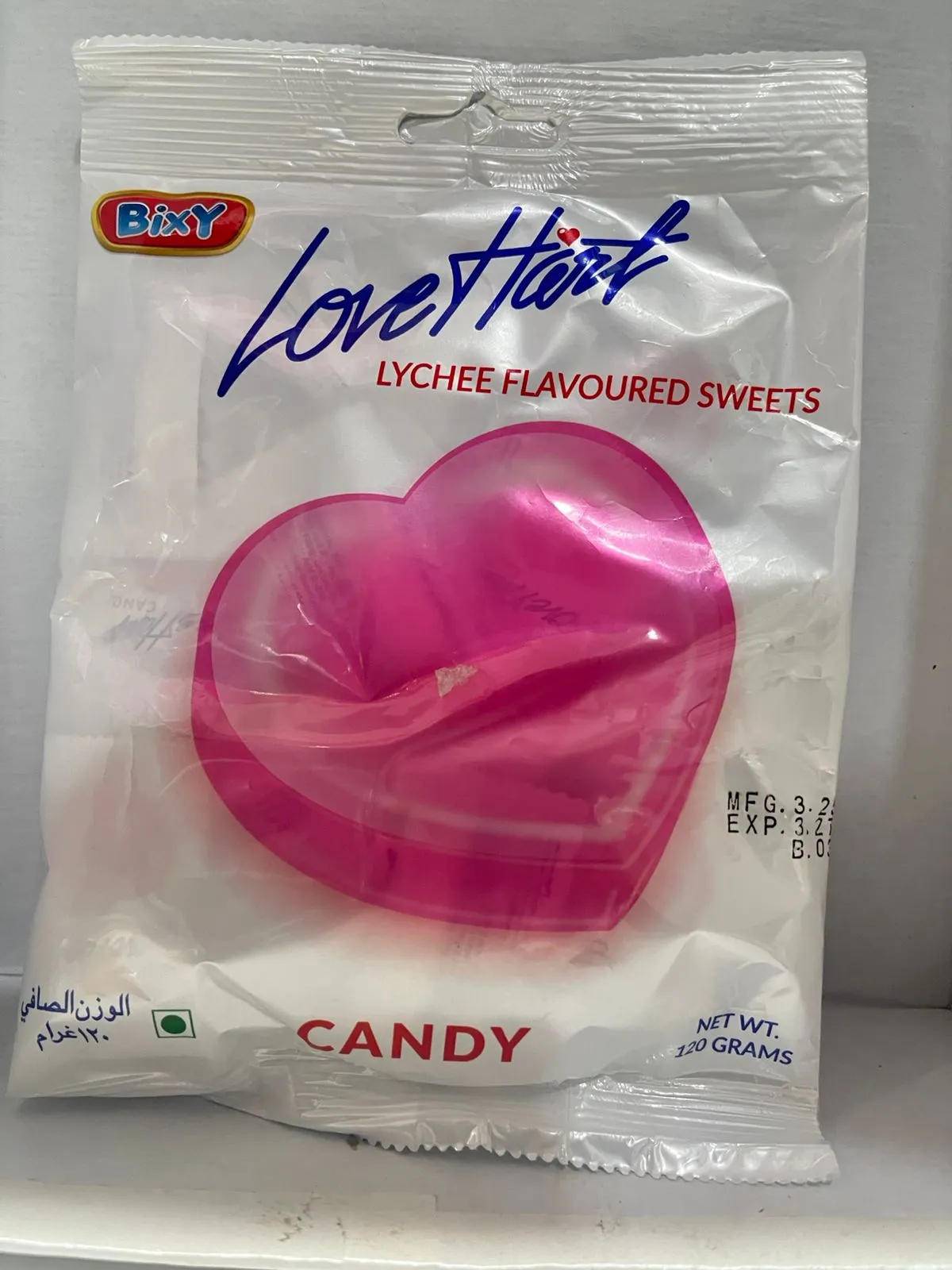 Bixy Love Heart Candy Lychee 120G