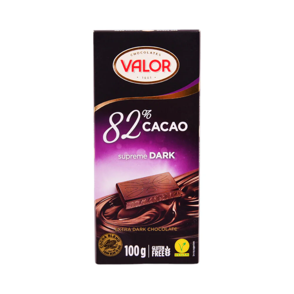 Valor Supreme Dark Chocolate 82% Cacao 100G