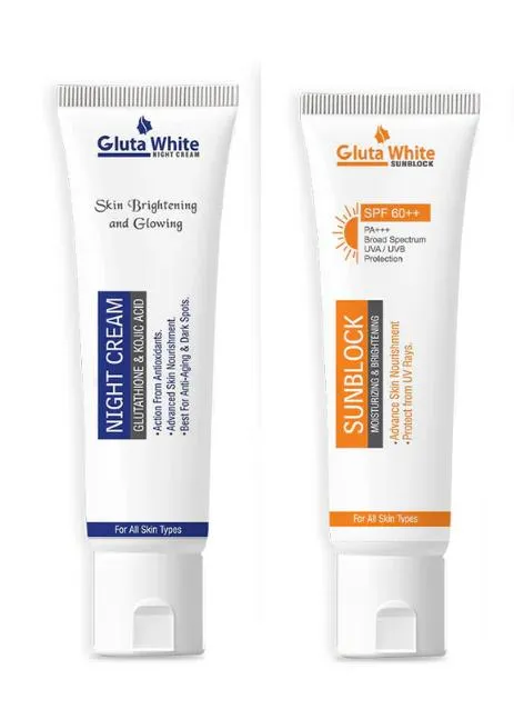 Gluta White 2 in 1 Sun Block + Night Cream