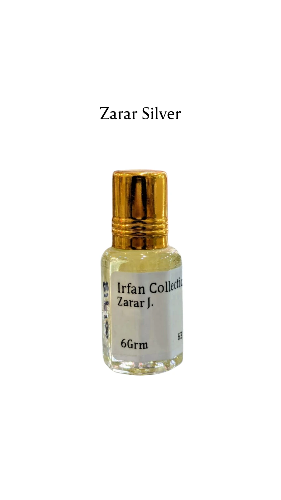 Concentrated Perfume Oil Attar Zarar Silver Oriental J. Expressions 6ML