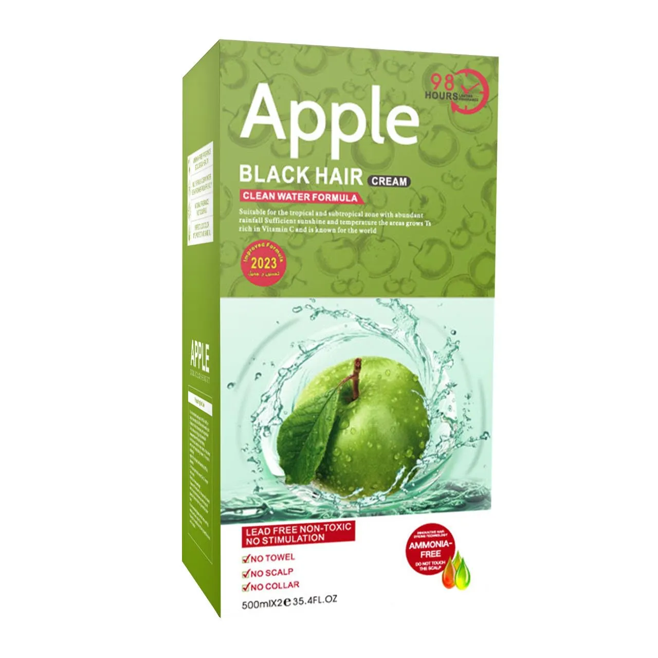 Apple Hair Color Cream Black Single 200ML