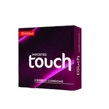 Touch Condoms Flavored Ribbed 3s