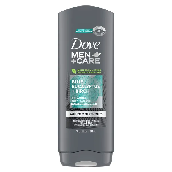 Dove Baby Wash Men Body+Face Blue Eucalyputs 532ML