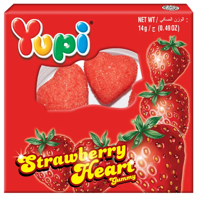 Yupi Jelly Strawberry Heart 15G