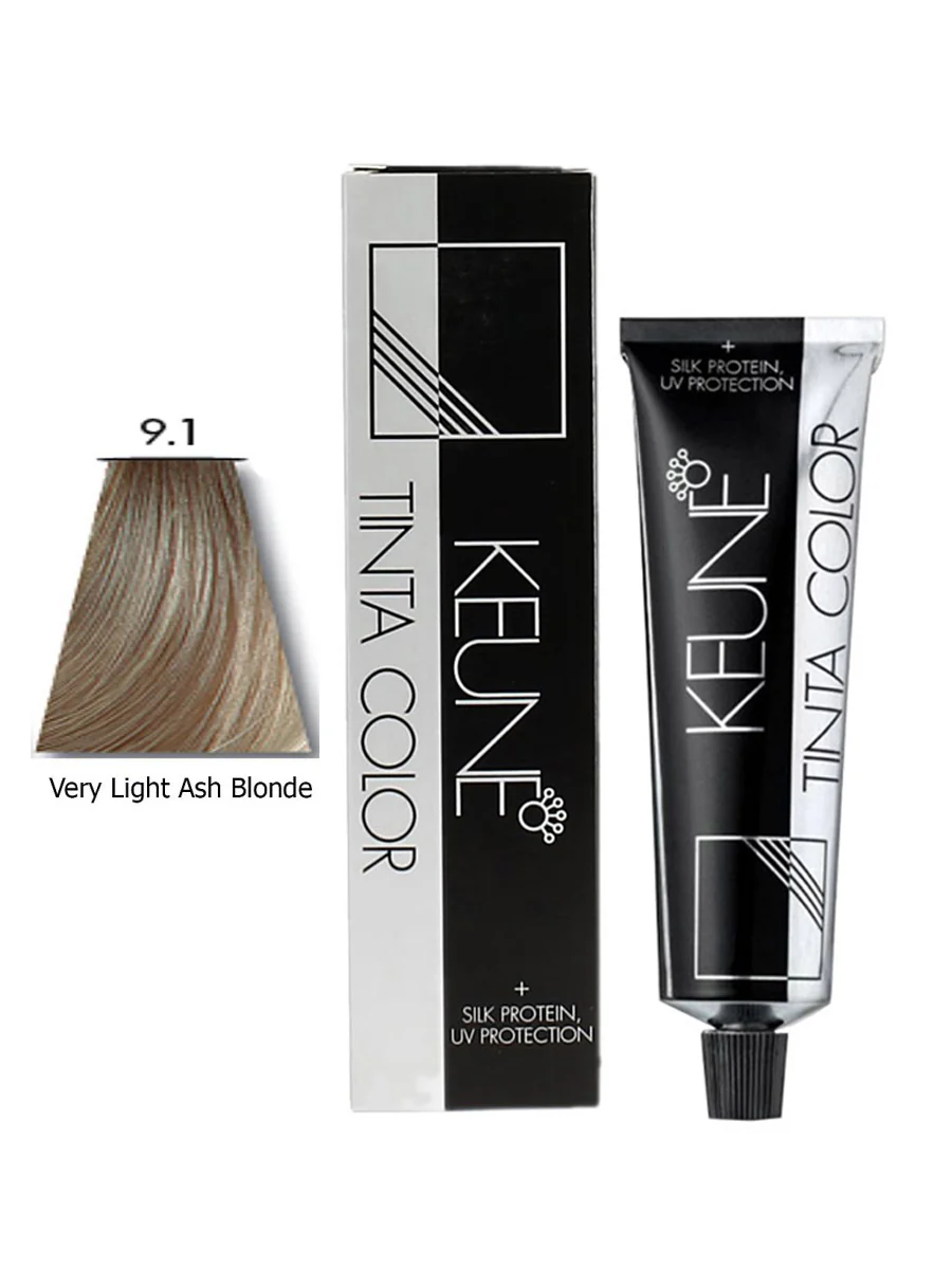Keune Color Tinta Hair Color 9.1 Very Light Ash Blonde