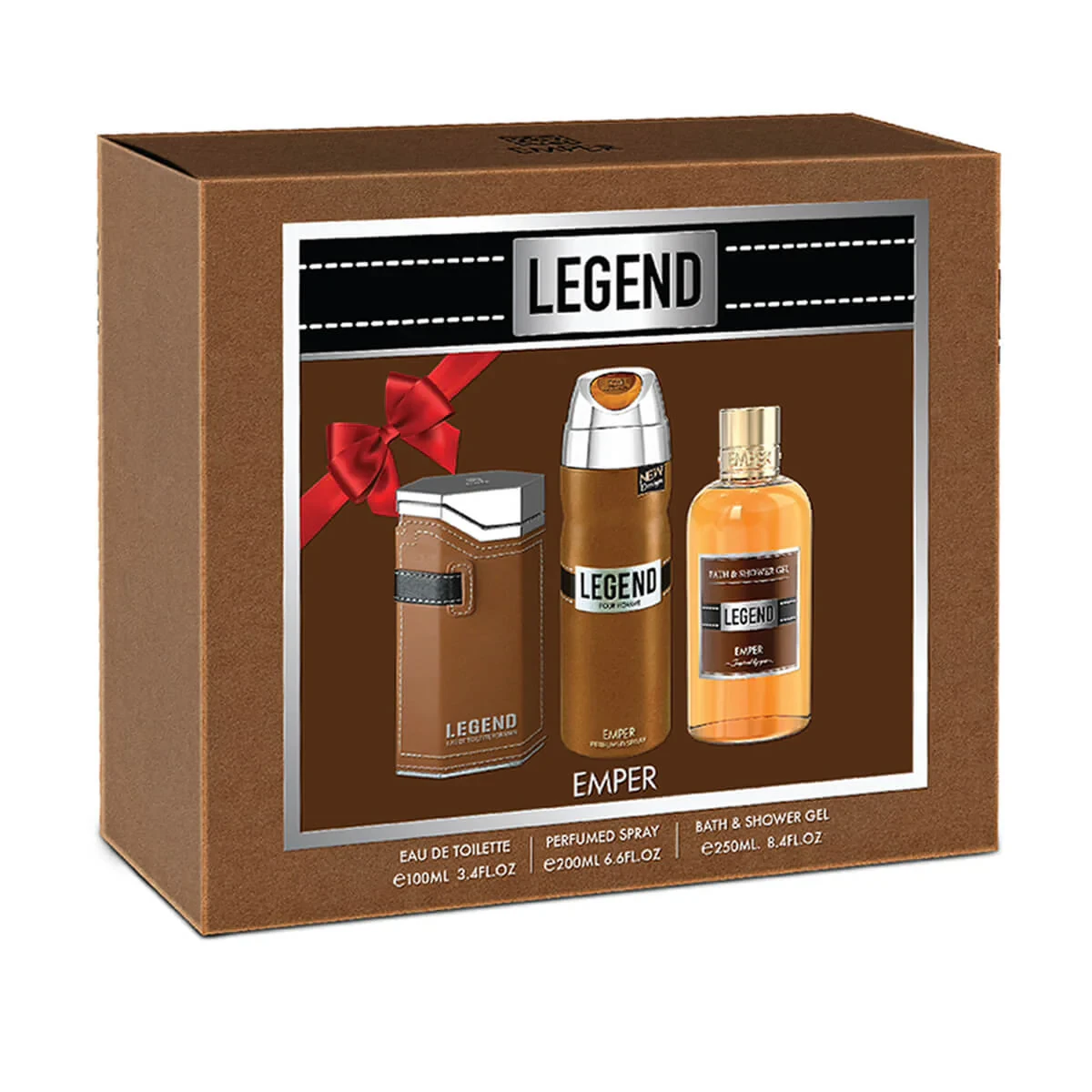 Emper Eau De Toilette Gift Set Legend Brown