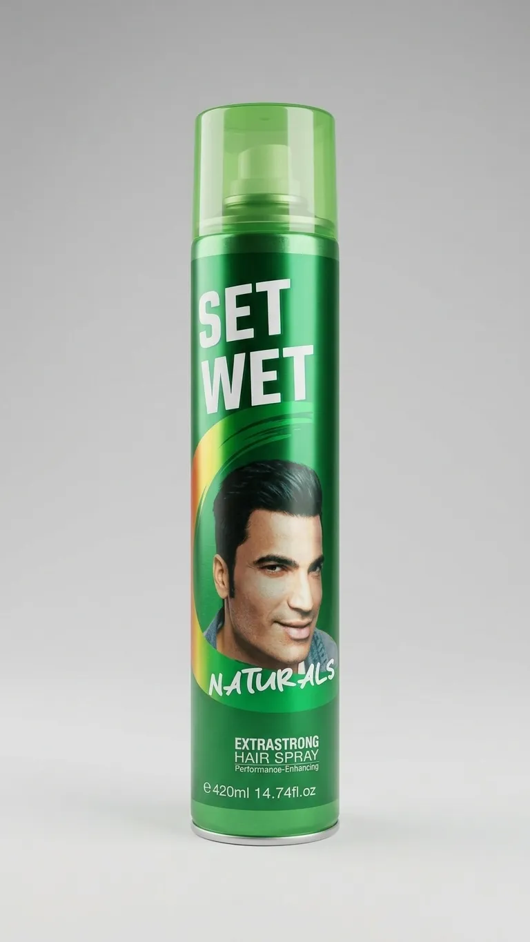 Set Wet Hair Spray Extra Strong Green 420ML