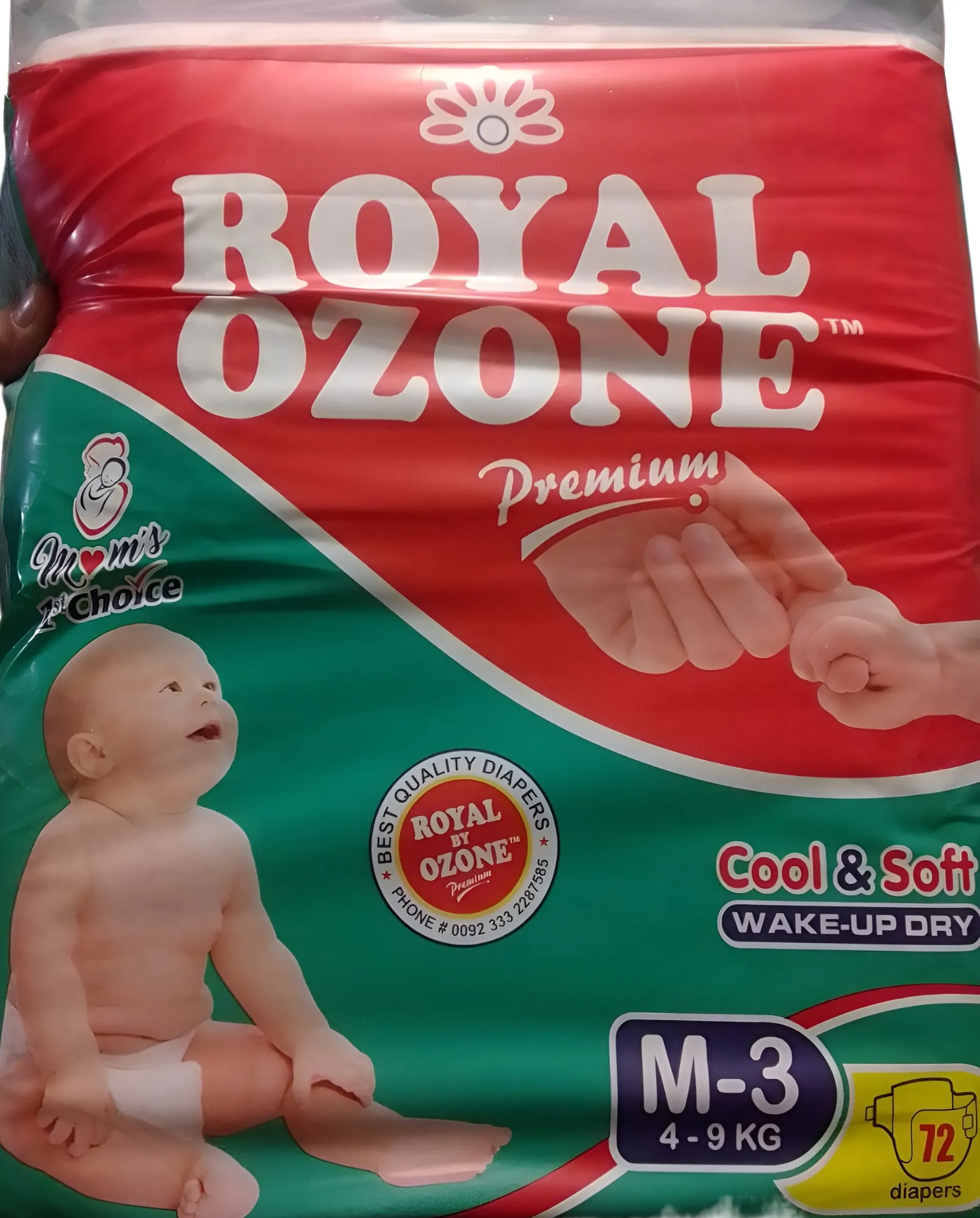 Royal Ozone Premium Baby Diapers 3 M 72 P