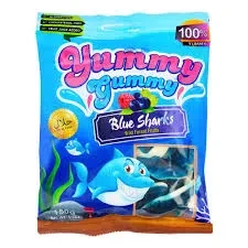 Yummy Gummy Jelly Pouch Blue Sharks 150G