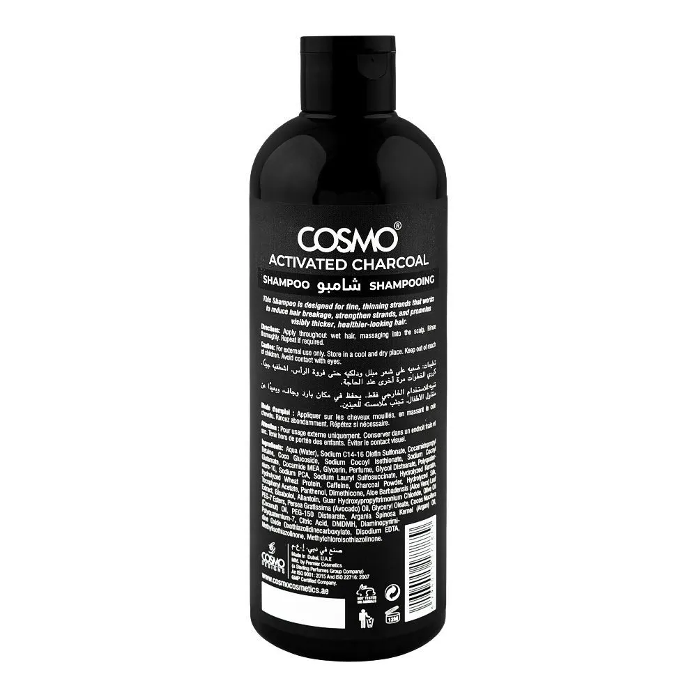 Cosmo Shampoo Activated Charcoal 500ML
