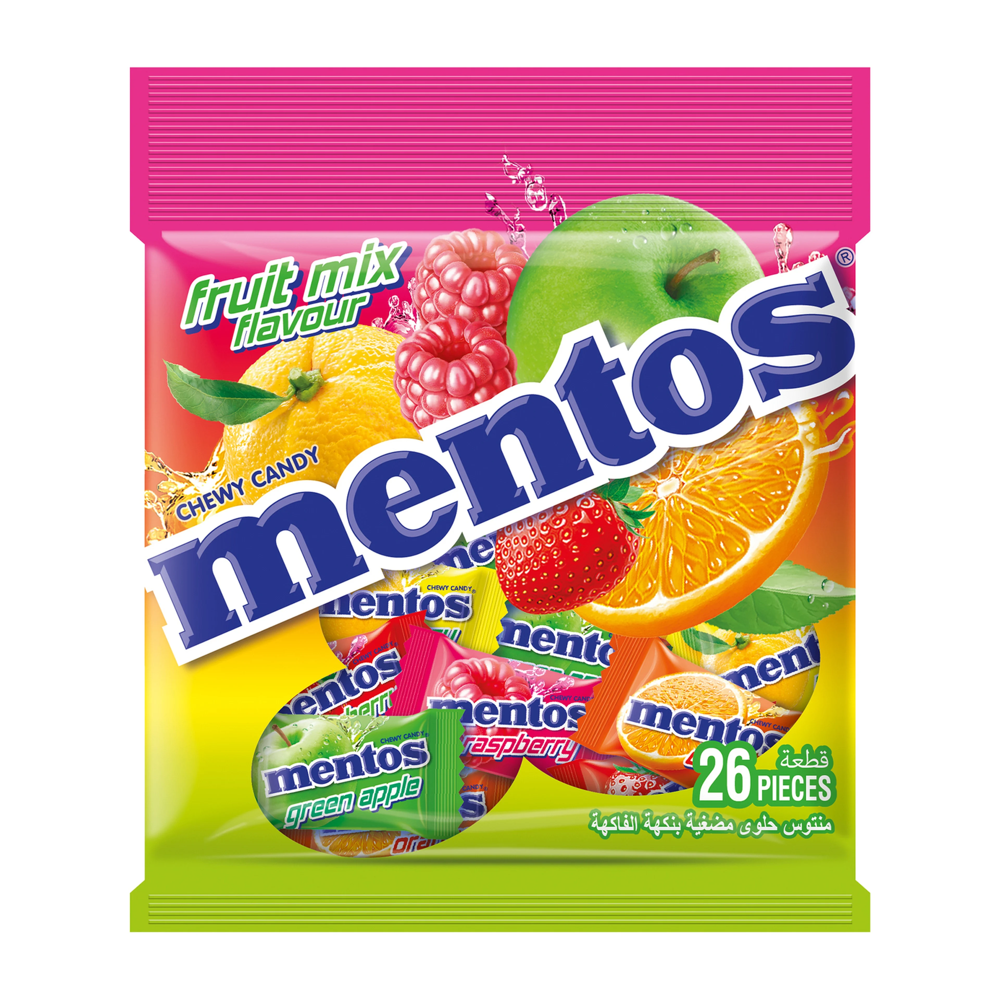 Mentos Chew Candy 26Pcs Fruit Mix Flavor 70.2G