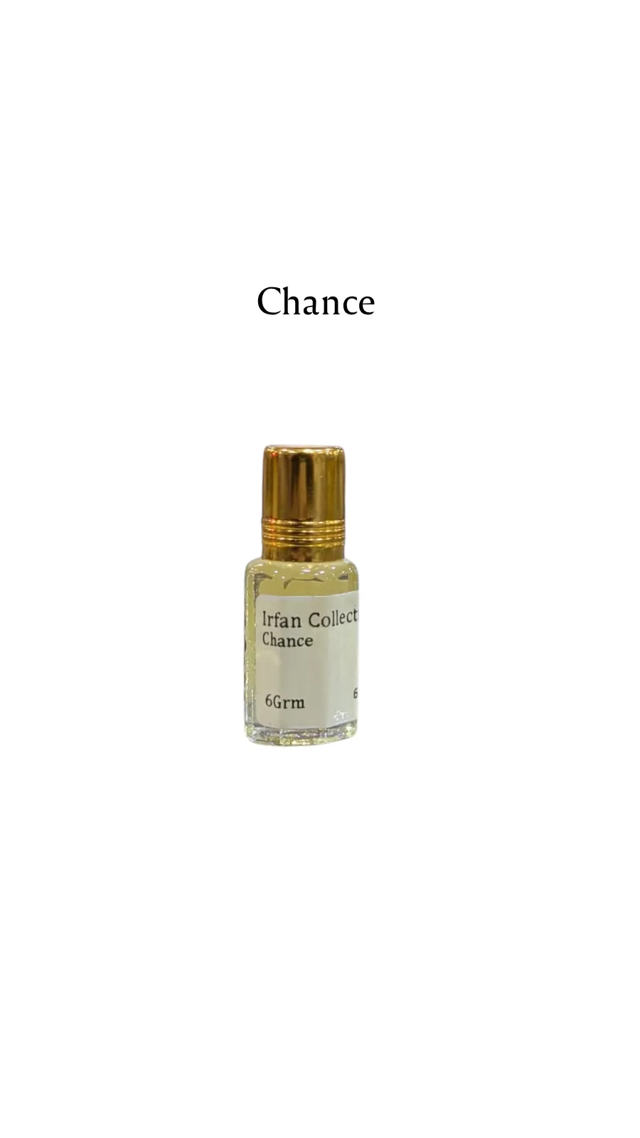 Concentrated Perfume Oil Attar Chance French Chanel Charabot 6ML