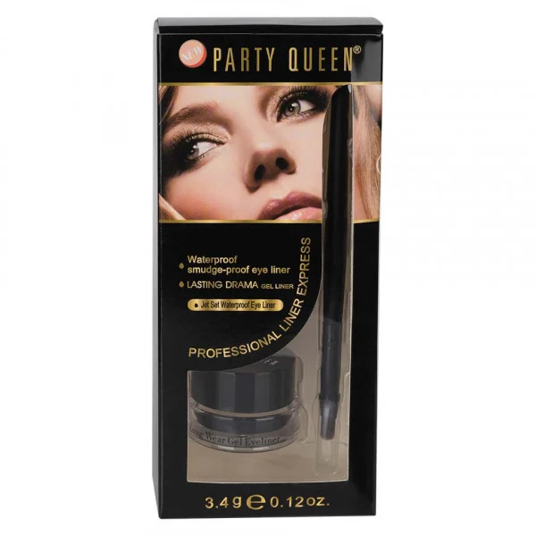 Party Queen Gel Eyeliner Smudge Proof 01 Black 3.4G