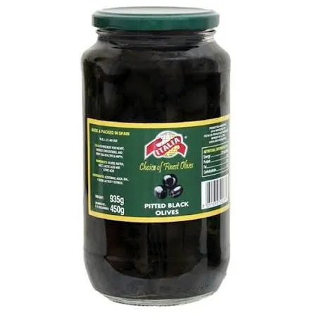 Italia Pitted Black Olives 935G