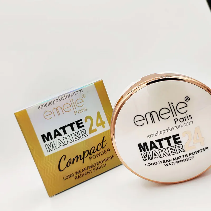 Emelie Paris Matte Maker 24 Compact Powder Long Wear Waterproof Radiant Finish  20g