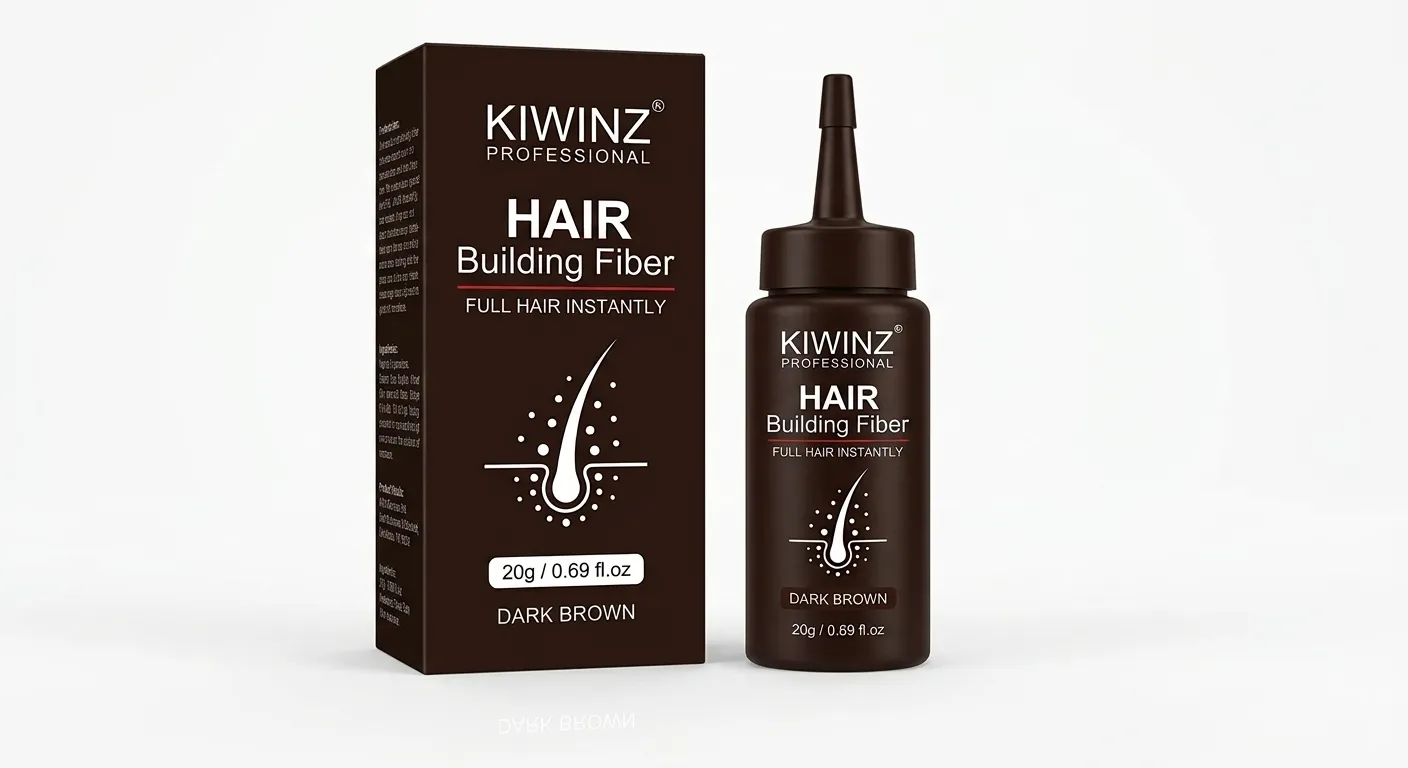 Kiwinz Hair Building Fiber Pump Dark Brown 20G