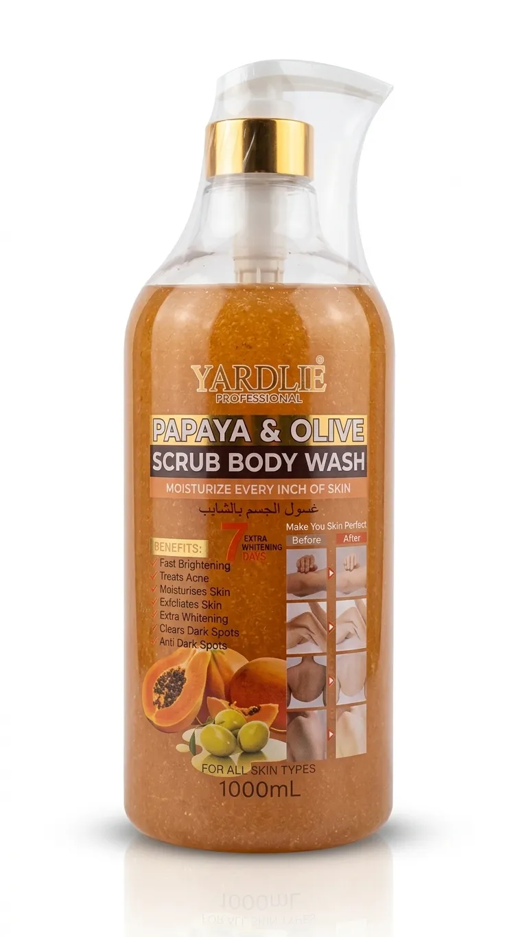 Yardlie Professional Scrub Body Wash Papaya And Olives 1000ML