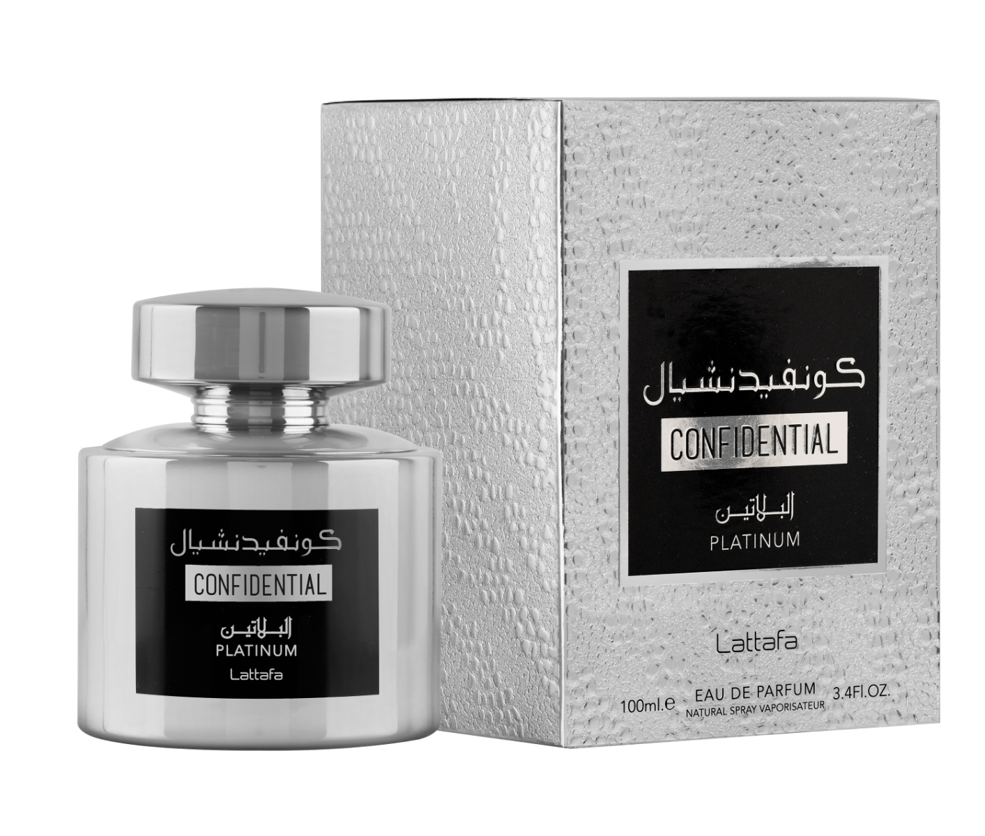 Lattafa Eau De Parfum Confidential Platinum 100ML