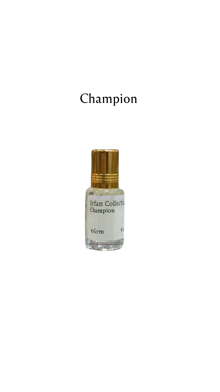 Concentrated Perfume Oil Attar Champion French Davidoff Charabot 6ML
