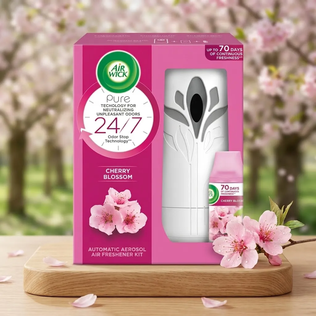 Air Wick Air Freshener Machine+Refill Pink Cherry Blossom